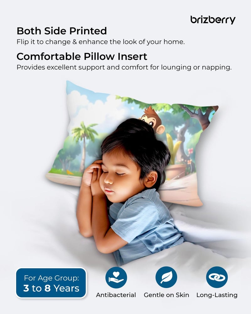 Brizberry ® Kids Pillow Cushion with Super Soft Fabric | Animal & Cartoon Prints | 12x18 inches (Design 26) - Image 4