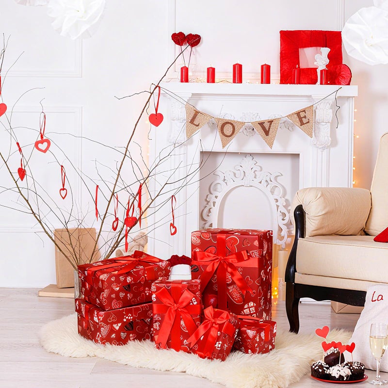 Cholemy 6 Pcs Heart Shaped Boxes with Clear Window Valentines Day Gift Boxes Nesting Heart Platic Storage Containers for DIY Projects Presents Candy Jewelry Mother's Day Gifts Exchange - Image 5