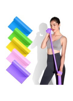 SKY-TOUCH Latex Resistance Exercise Band 5Pcsexercise Bands For Physiotherapy, Strength Training & Fitness Workouts, Pilates, Stretching And Yoga Physical Therapy Fitness  - Image 1