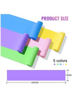 SKY-TOUCH Latex Resistance Exercise Band 5Pcsexercise Bands For Physiotherapy, Strength Training & Fitness Workouts, Pilates, Stretching And Yoga Physical Therapy Fitness  - Image 2