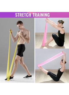 SKY-TOUCH Latex Resistance Exercise Band 5Pcsexercise Bands For Physiotherapy, Strength Training & Fitness Workouts, Pilates, Stretching And Yoga Physical Therapy Fitness  - Image 3