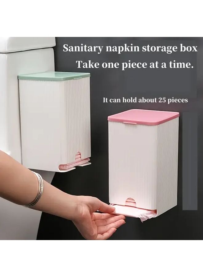 صندوق تخزين كأس الحيض الوردي الثقيل من ABS المنظم للنظافة مقاوم للرطوبة ومقاوم للغبار - Image 2