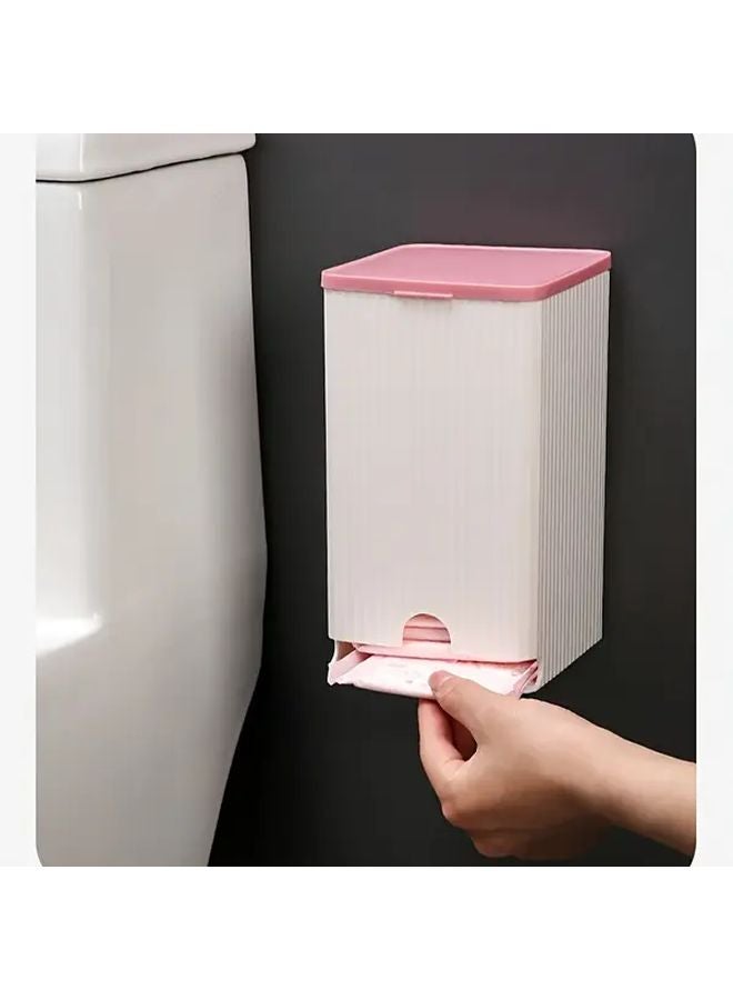 صندوق تخزين كأس الحيض الوردي الثقيل من ABS المنظم للنظافة مقاوم للرطوبة ومقاوم للغبار - Image 1