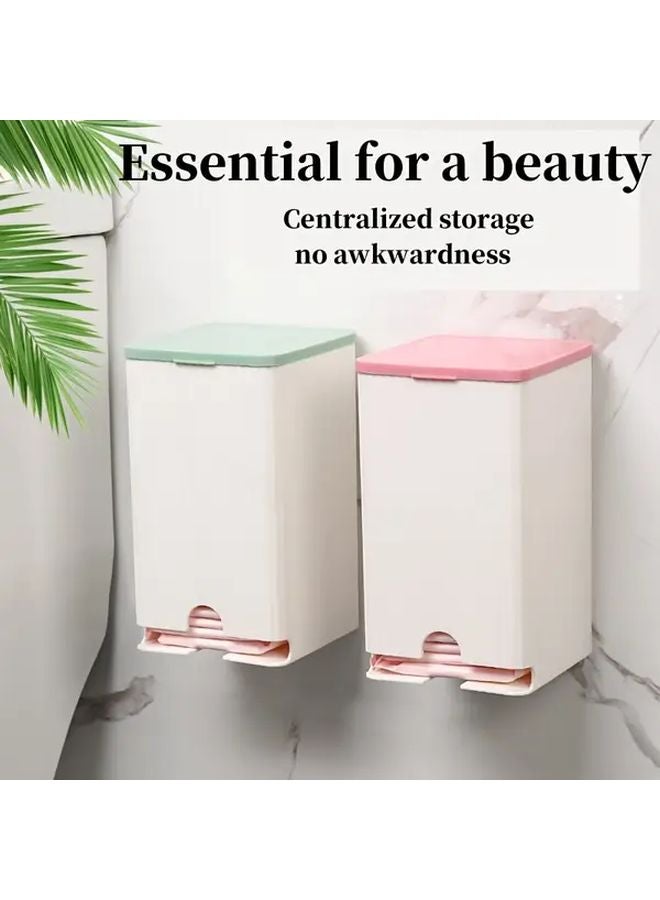 صندوق تخزين كأس الحيض الوردي الثقيل من ABS المنظم للنظافة مقاوم للرطوبة ومقاوم للغبار - Image 5