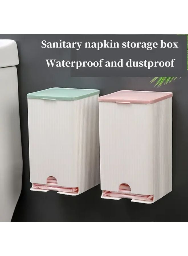صندوق تخزين كأس الحيض الوردي الثقيل من ABS المنظم للنظافة مقاوم للرطوبة ومقاوم للغبار - Image 4