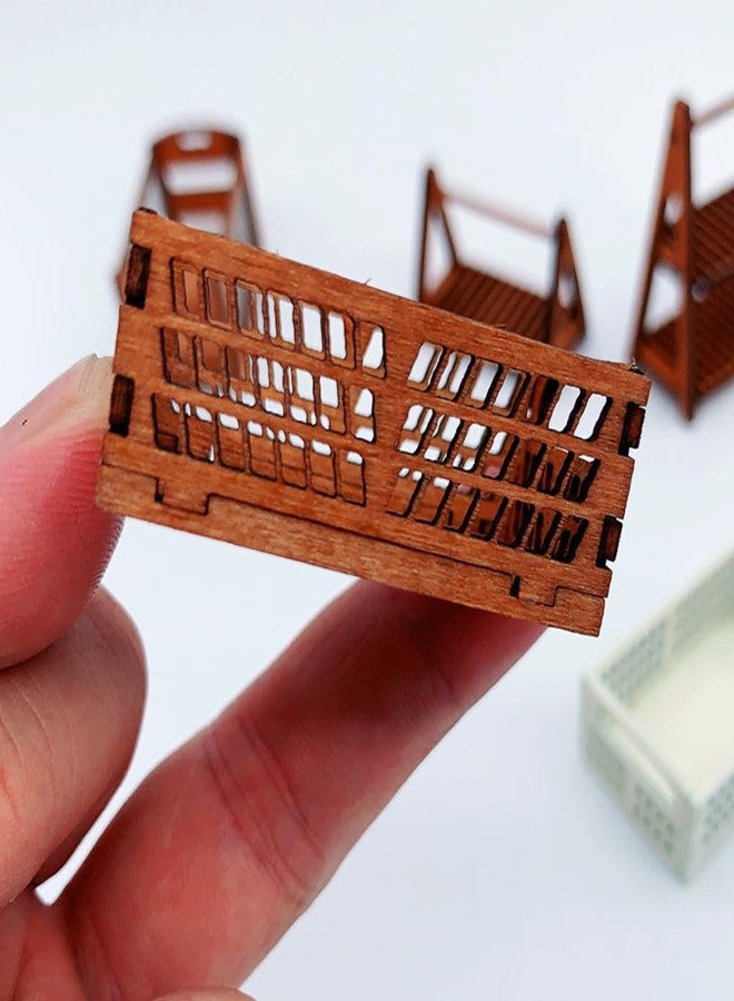 VICASKY 6PCS Dollhouse Baskets, Mini Baskets Mini Doll House Decorative Basket Model for Dollhouse Storage Box Ornament Accessories Tiny Things - Image 4