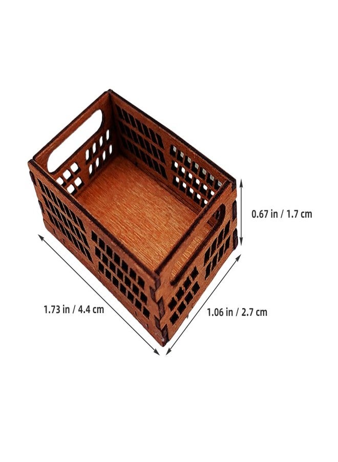 VICASKY 6PCS Dollhouse Baskets, Mini Baskets Mini Doll House Decorative Basket Model for Dollhouse Storage Box Ornament Accessories Tiny Things - Image 2