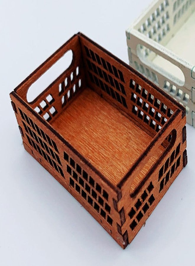 VICASKY 6PCS Dollhouse Baskets, Mini Baskets Mini Doll House Decorative Basket Model for Dollhouse Storage Box Ornament Accessories Tiny Things - Image 3