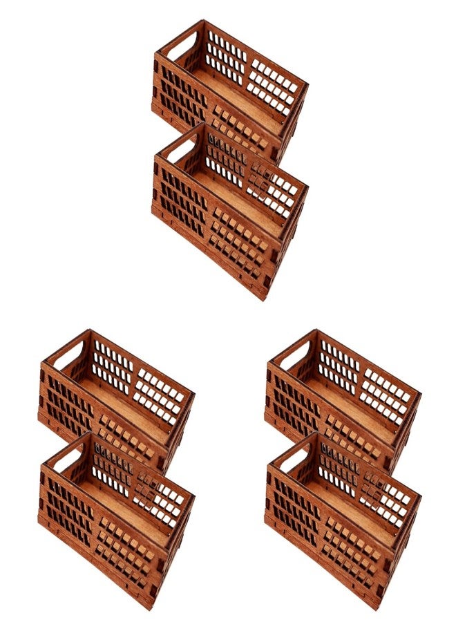 VICASKY 6PCS Dollhouse Baskets, Mini Baskets Mini Doll House Decorative Basket Model for Dollhouse Storage Box Ornament Accessories Tiny Things - Image 1