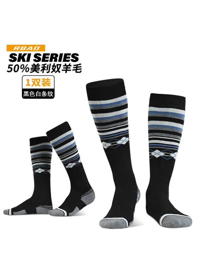 Winter Long Tube Merino Wool Full Terry Mountaineering Hiking Socks Thickened Men And Women Towel Bottom Ski Socks