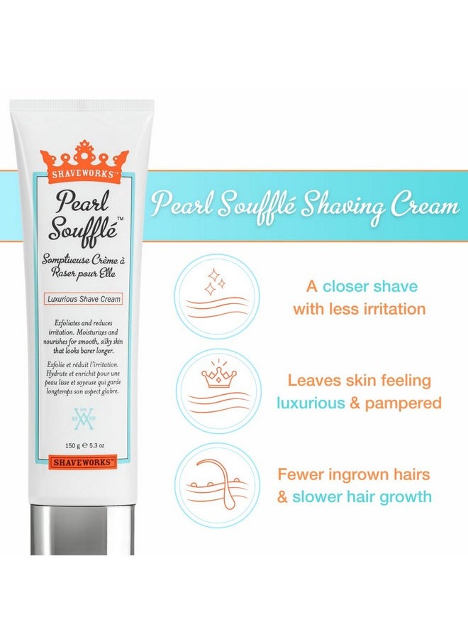 shaveworks - Pearl Soufflé Shaving Cream For Women - Soothing, Hydrating Shave Lotion For Legs, Underarms, Bikini Area - Reduces Irritation, Slows Future Hair Growth 5.3 Fl Oz - Image 1
