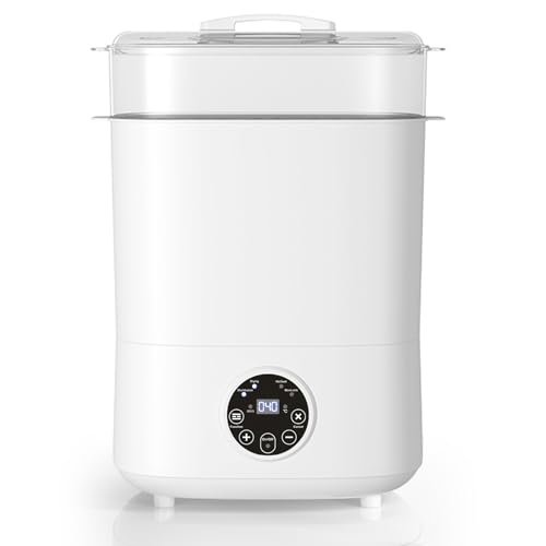 Fisca Baby Bottle Sterilizer and Dryer, 5-in-1 Large Capacity Bottle Sanitizer and Dryer, 2 Layers Compact Baby Bottle Electric Steam Sterilizer and Dryer for Baby Bottles, Pacifiers, Pump Parts - Image 1
