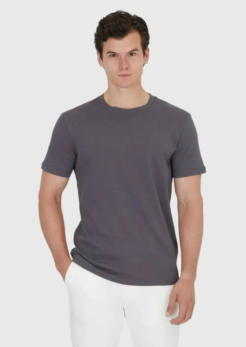 رامسي تيشيرت قطني 100% سادة بياقة دائرية من هارد كول