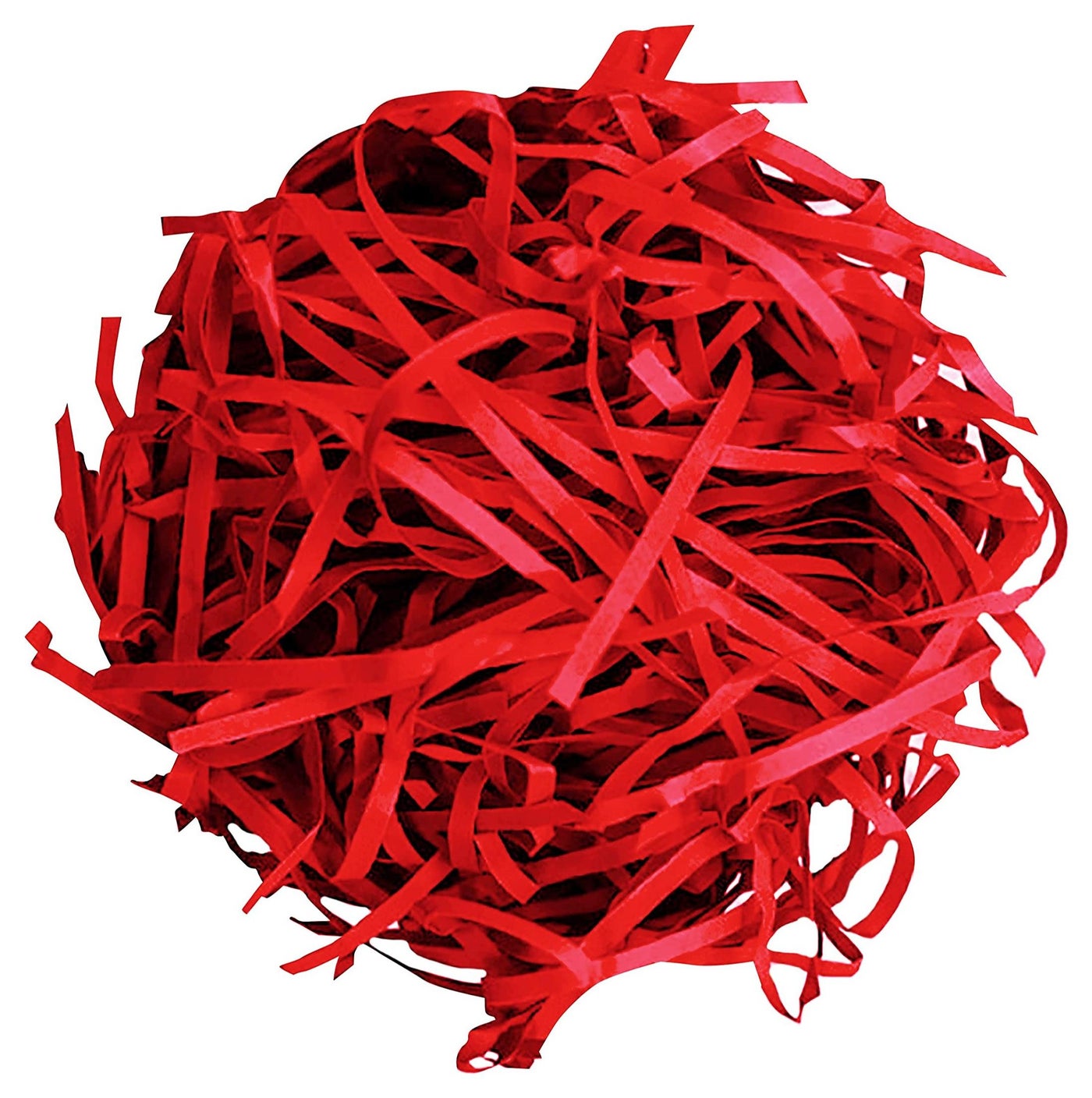 MARKQ Crinkle Cut Shredded Paper Filler for Gift Wrapping Hamper/Basket Filling, Packing Supplies (Red)
