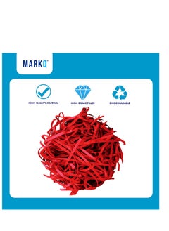MARKQ Crinkle Cut Shredded Paper Filler for Gift Wrapping Hamper/Basket Filling, Packing Supplies (Red)  - Image 3