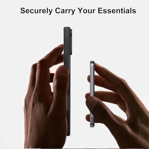 KARWAN Shockproof Hybrid Leather Finish Back Case Cover Compatible with iPhone 16 Plus with Wireless MagEaze Charging Cover, Anti-Scratch Shield Case with Strong Minimalist Design (Black) - Image 3