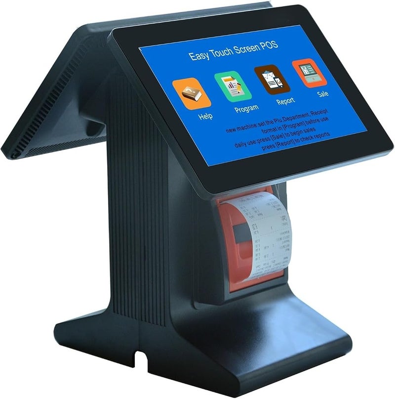 ROOUIO Cash Register, Catering Cash Register, Supermarket Milk Tea 10.1 Inch Printing Touch Screen Cash Register Cash Register Ordering Machine - Image 4
