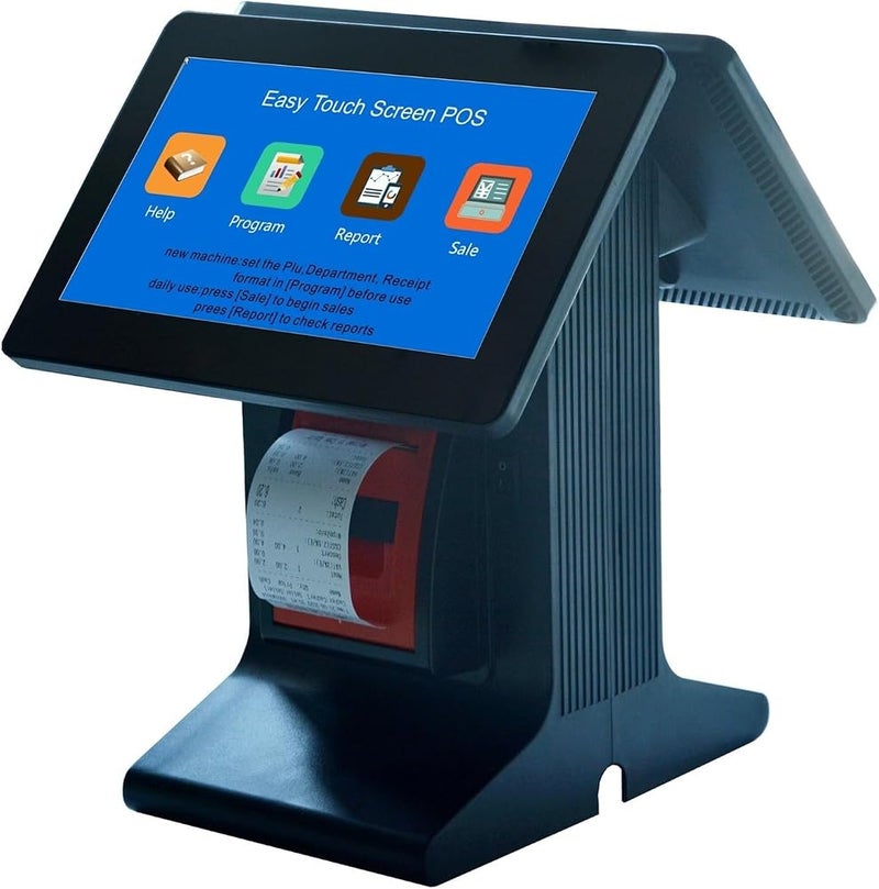 ROOUIO Cash Register, Catering Cash Register, Supermarket Milk Tea 10.1 Inch Printing Touch Screen Cash Register Cash Register Ordering Machine - Image 2