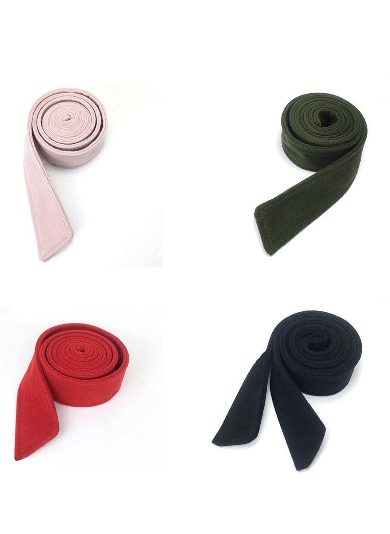 Daytoyz - Double-Sided Coat Belt Decorative Wide Clothes Belt Bow Tie Belt Black - Image 1
