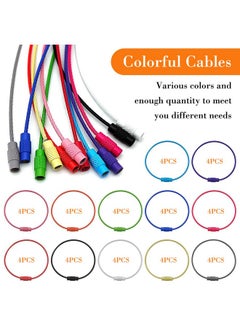 Oubaka 48Pcs Stainless Steel Wire Key Rings 6 Inch Cable Wire Key Chain 1.5Mm Colored Coated Keychains Cable Luggage Tag Cable Loops Connecter For Keyrings, Luggage Tags, Id Tag Keepers(12 Colors)  - Image 2