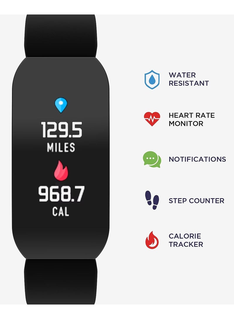 آي تاتش ساعة تتبع النشاط التفاعلية للجنسين من آي تاتش، سوداء بحزام سيليكون - Image 3