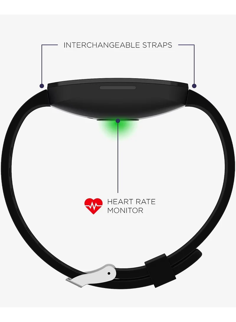 iTouch iTouch Unisex Interactive Activity Tracker Watch Black/Black with Silicone Strap, 500143B-G02
