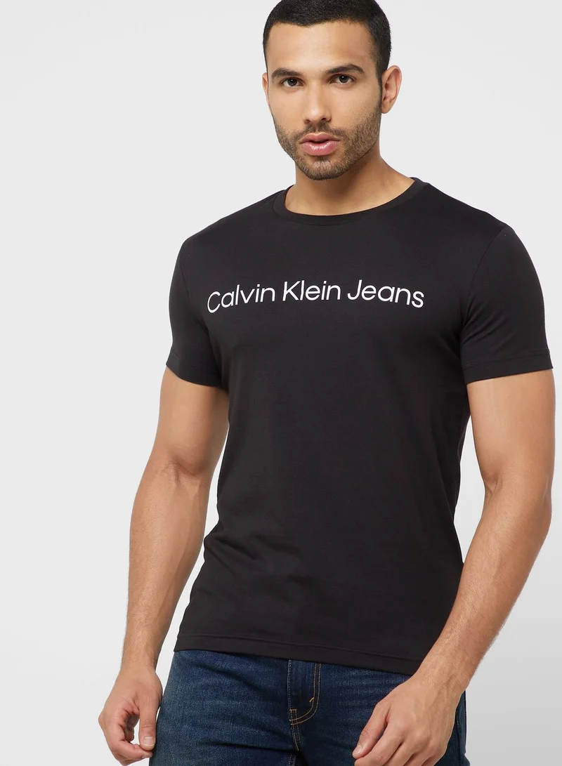 Calvin Klein Jeans Logo Crew Neck T-Shirt