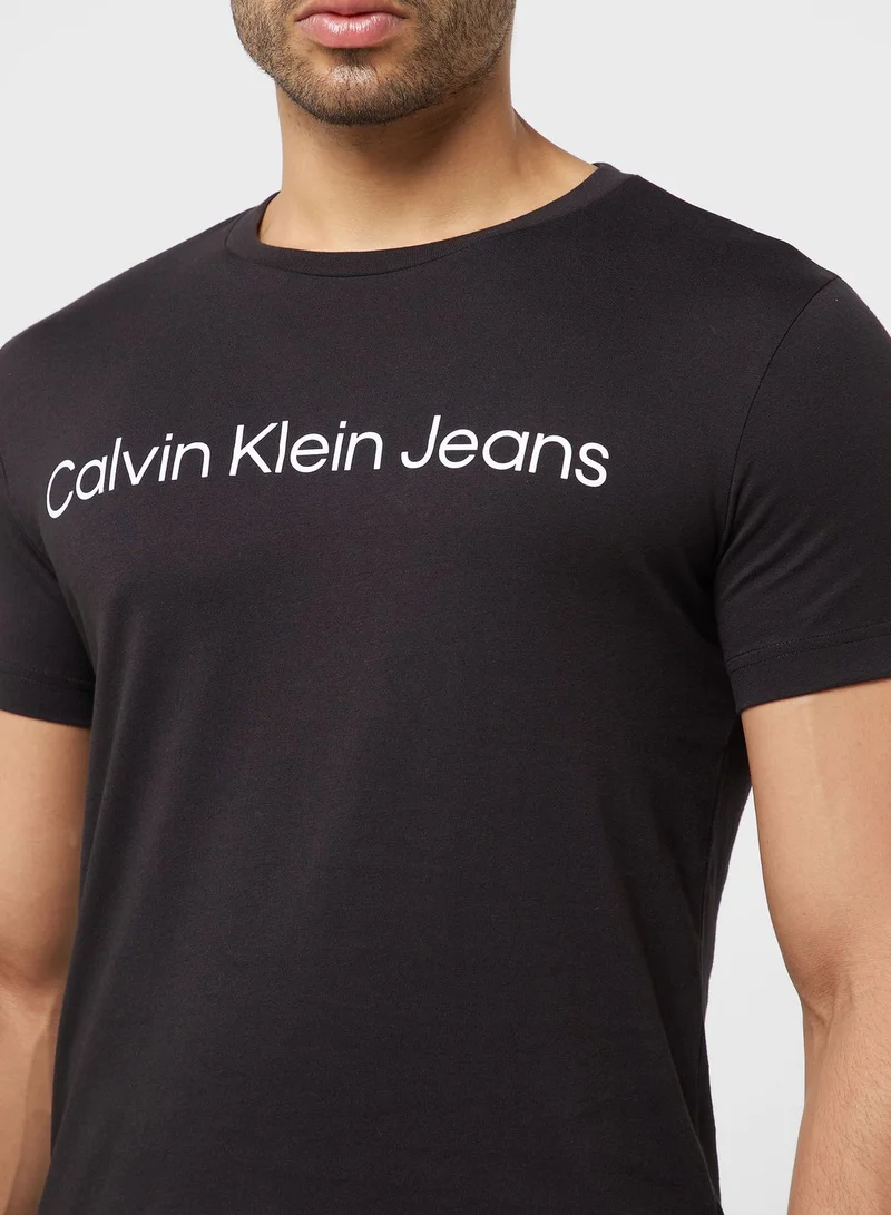 Calvin Klein Jeans Logo Crew Neck T-Shirt