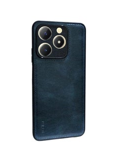 ماركة غير محددة حافظة متوافقة مع حافظة Realme C63، غطاء واقٍ مقاوم للصدمات مصنوع من الجلد الناعم المصنوع من مادة TPU المصنوعة من السيليكون ومضادة لبصمات الأصابع لهاتف Realme C63 (أزرق) 