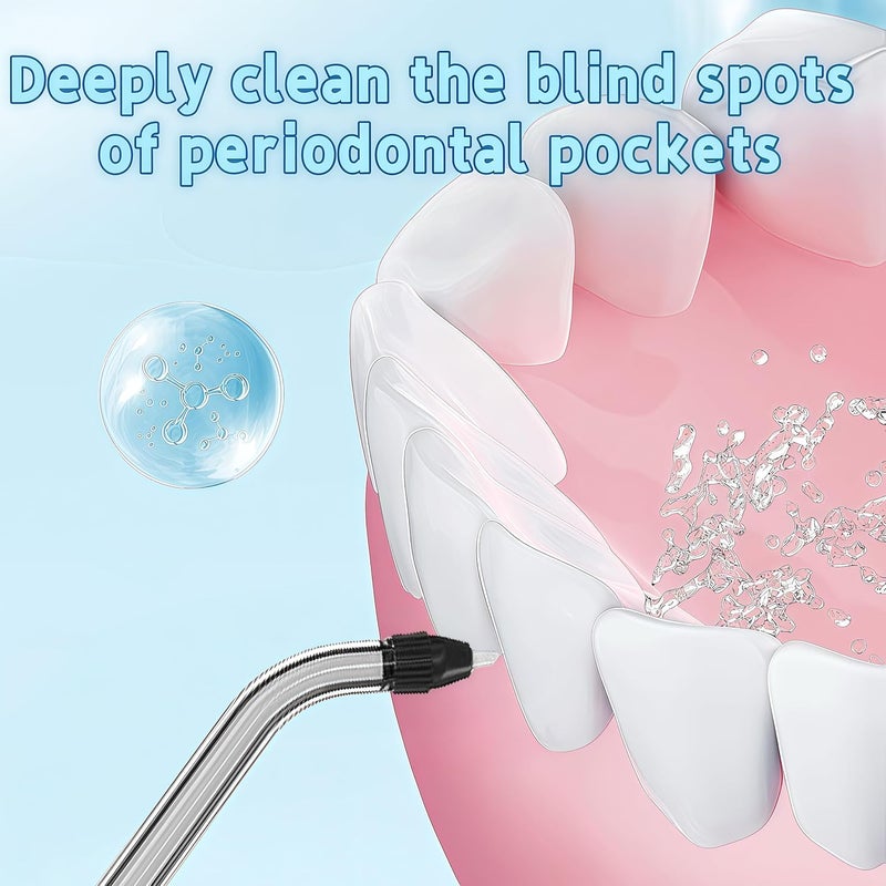 FUNSEE Replacement Head for COSLUS Water Dental Flosser, Replacement Periodontal/Pocket Tips Oral Irrigator Jet Tip Only Compatible COSLUS F5020E F5029A - Image 4