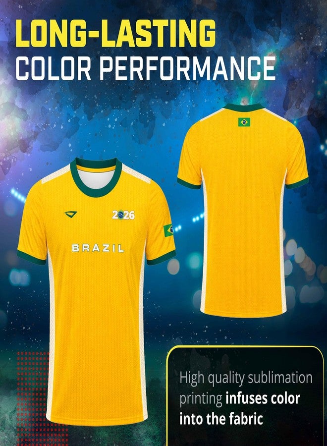 3N2 Brazil Fan Shirt – Breathable Lightweight Soccer Supporter Tee for Game Day, Training & Casual Wear (Unisex) - Medium - Image 3