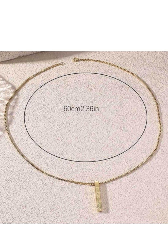 SHOWDAY Islamic Bar Pendant Necklace For Men Women Stainless Steel Box Chain Pendant Large Hip Hop Blade Pendant Necklace Muslim Allah Necklace Unisex Muslim - Image 4