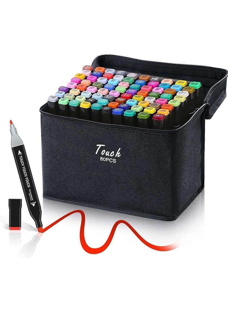 Touch Factor 80-Piece Graphic Marker Pen Multicolour - Image 1