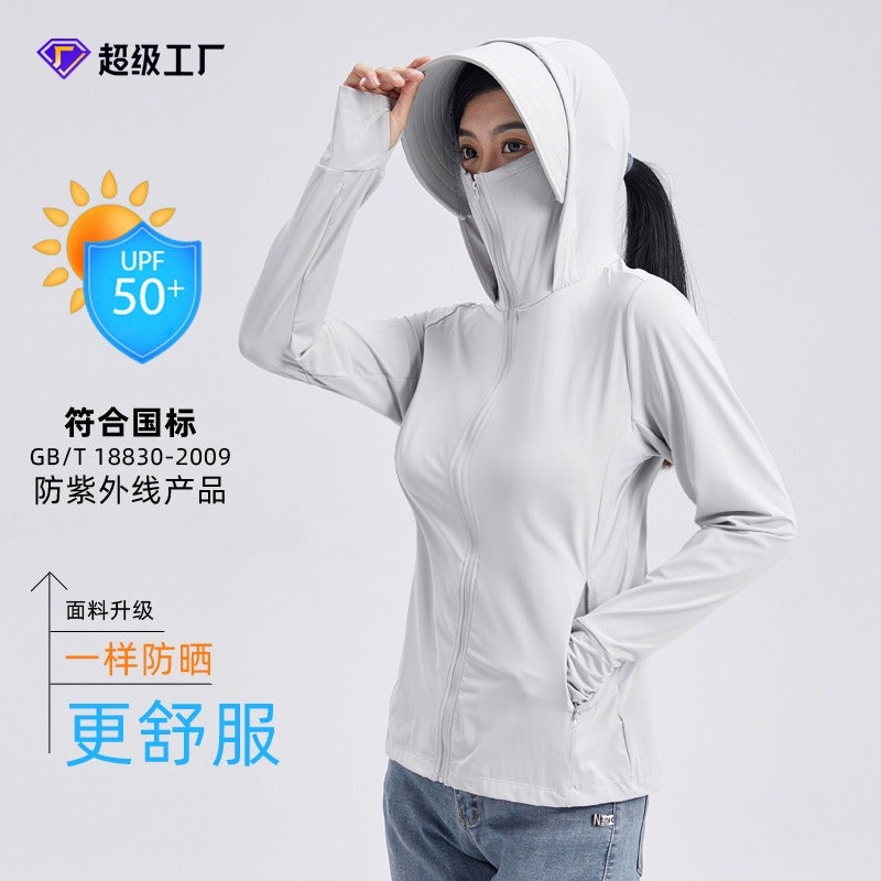 Qi Ta UPF50+ Sun Protection Jacket with Detachable Hood Visor, Cooling & Quick-Dry, Lightweight Outdoor Cycling Hiking Shirt for Men and Women - Image 3