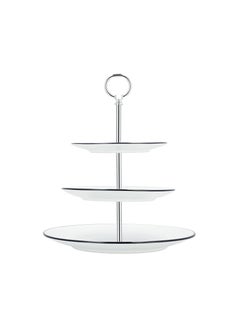 RIO Rio Filete Azul 3 Tiers Cake Stand Blue Rim  - Image 1