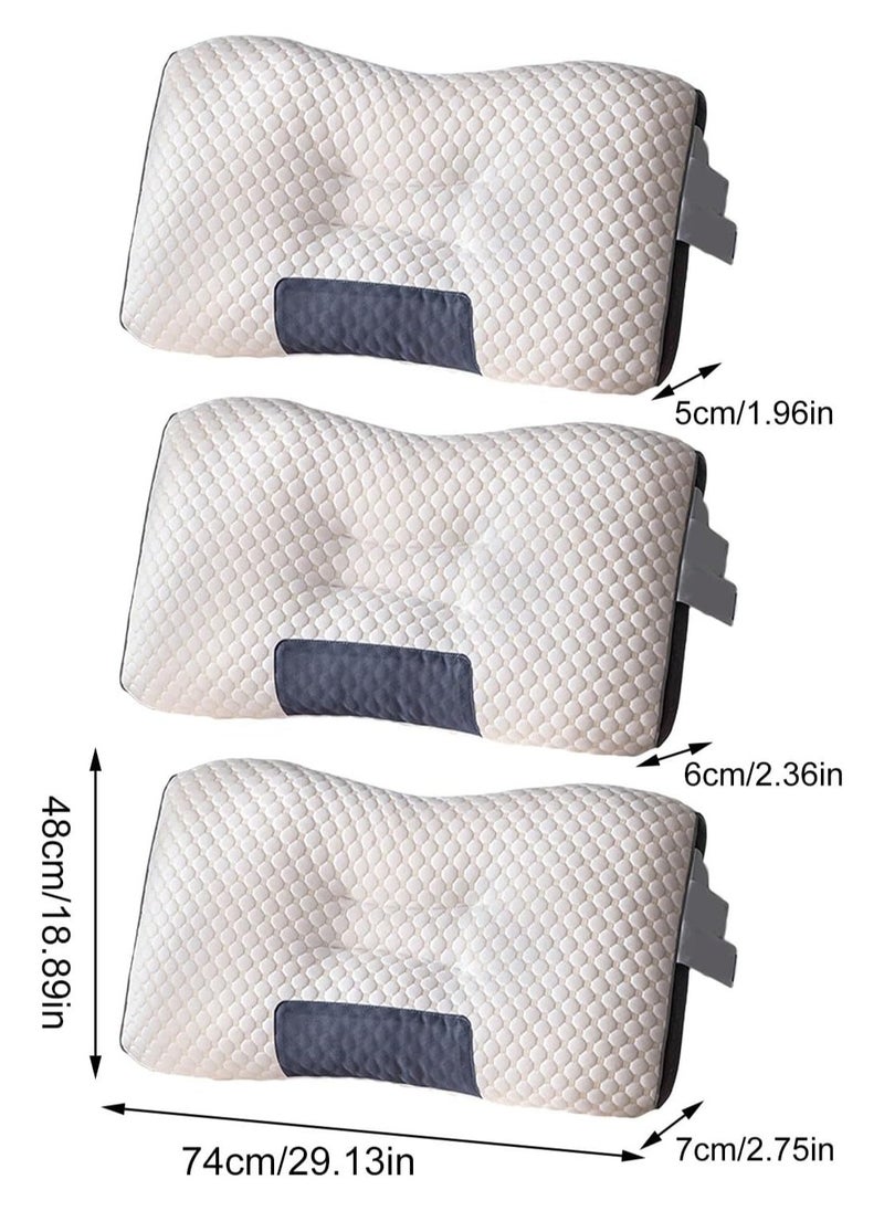 Somerfield - Memory Foam Pillow for Neck Pain, Soft and Non Collapsing Core Protects The Cervical Spine and Helps Sleep, Ergonomic Cervical Pillow, Orthopedic Contour (Standard 29.1x18.9x1.57in) Number of Pieces 01 - Image 1