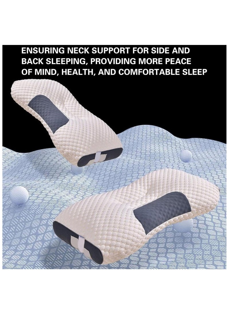Somerfield - Memory Foam Pillow for Neck Pain, Soft and Non Collapsing Core Protects The Cervical Spine and Helps Sleep, Ergonomic Cervical Pillow, Orthopedic Contour (Standard 29.1x18.9x1.57in) Number of Pieces 01 - Image 1