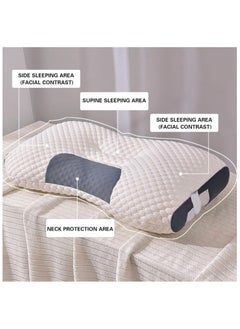 Somerfield Memory Foam Pillow for Neck Pain, Soft and Non Collapsing Core Protects The Cervical Spine and Helps Sleep, Ergonomic Cervical Pillow, Orthopedic Contour (Standard 29.1x18.9x1.57in) Number of Pieces 01  - Image 2