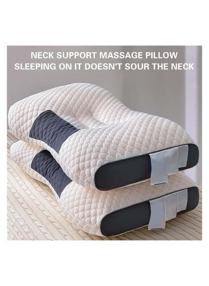 Somerfield - Memory Foam Pillow for Neck Pain, Soft and Non Collapsing Core Protects The Cervical Spine and Helps Sleep, Ergonomic Cervical Pillow, Orthopedic Contour (Standard 29.1x18.9x1.57in) Number of Pieces 01 - Image 1