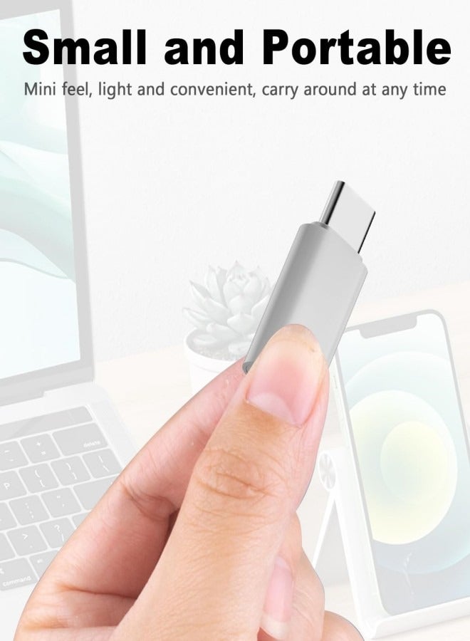 2 Pack USB C to Lightning Microphone Adapter, USB C Male to Lightning Female Adapter for Wireless Lavalier Microphone for iPhone 16/15 Plus Pro Max, iPad Pro/Air, Not for Headphone/Data(-White)