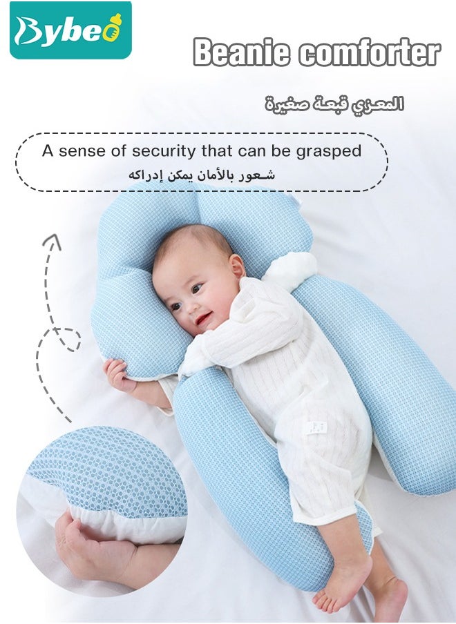 Bybeo - Baby Nursery Sleeping Pillow For Newborn, Baby Shaping Pillow With 2 Anti-Startle Sides, Soft Cotton Anti Rollover Pillow for Boys and Girls, Kids Infants Superhigh Quality - Image 1