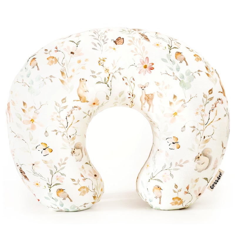GRSSDER Nursing Pillow Cover, Stretchy Soft Minky Fabric Covers, Fit Most Nursing Support Pillows for Breastfeeding, Comfortable Safe Pillow Cover, Beautiful Stylish Pattern - Image 1