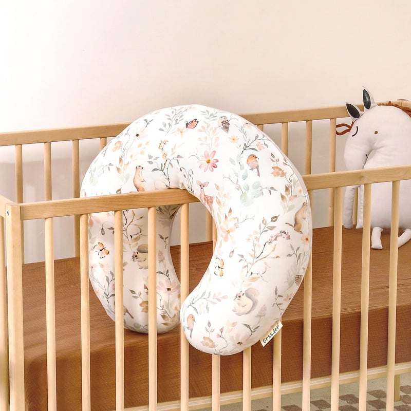 GRSSDER Nursing Pillow Cover, Stretchy Soft Minky Fabric Covers, Fit Most Nursing Support Pillows for Breastfeeding, Comfortable Safe Pillow Cover, Beautiful Stylish Pattern - Image 4