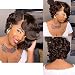 BeiSDWig Synthetic Short bob Wigs for Black Women Afro Curly Bob Hair Wigs for African American Women Natural Bob Wig Synthetic Hair (X9516-Brown) - Image 2