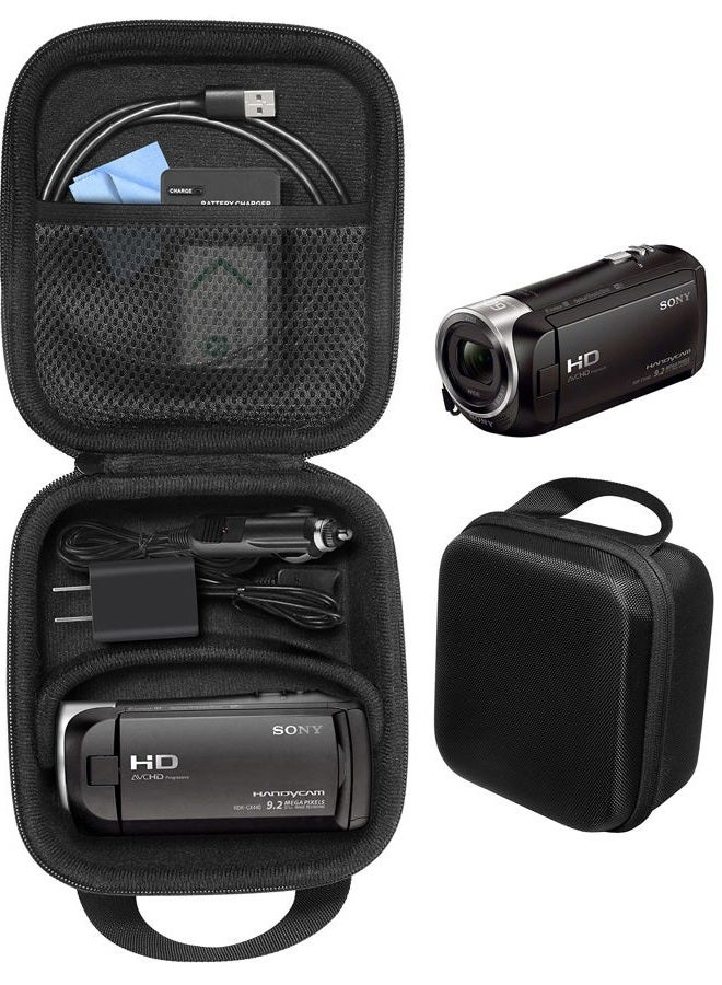 CaseSack Camcorder Case for Sony HD Video Recording HDRCX440, HDRCX405 Handycam; Canon VIXIA HF R800, Panasonic HC-V180K, Kimire HD Recorder, Sony HDRAZ1VR/W, SiOnyx Aurora Day/Night Action Camera - Image 1