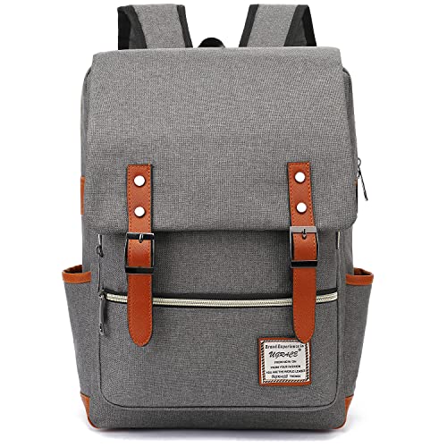 UGRACE Slim Business Laptop Backpack Casual Daypacks College Shoulder Bag for Men Women, Tear Resistant Unique Travelling Backpack Fits up to 15.6 Inch Laptop in Grey - Image 1
