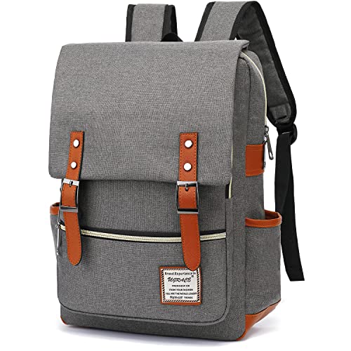 UGRACE Slim Business Laptop Backpack Casual Daypacks College Shoulder Bag for Men Women, Tear Resistant Unique Travelling Backpack Fits up to 15.6 Inch Laptop in Grey - Image 2