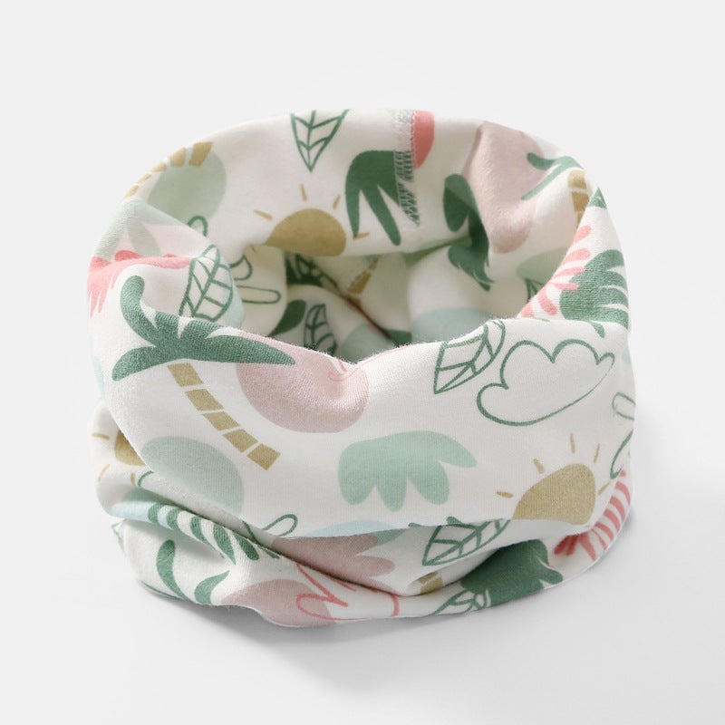 Cotton Kids Neck Gaiter Warm Autumn Winter Scarf Gray calf - Image 4