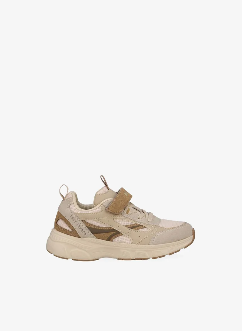 Lee Cooper BEIGE Boys Hook & Loop Ankle School Sneakers for Men | Best Price UAE