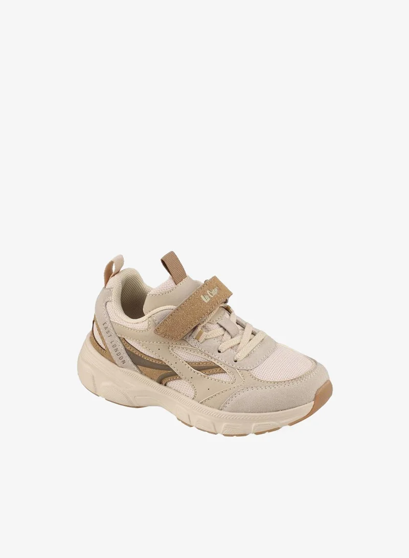Lee Cooper BEIGE Boys Hook & Loop Ankle School Sneakers for Men | Best Price UAE
